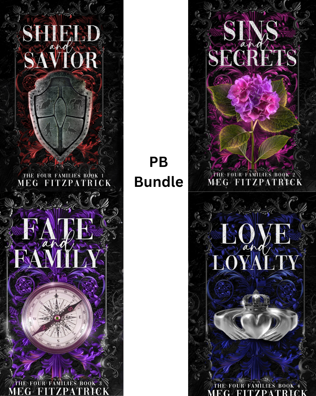 Paperback bundle 4books 1-4 of the Four Families Series.
